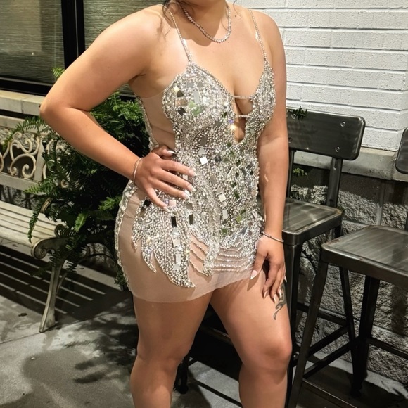 Angel Brinks Dynamite Diamond Dress Silver - Picture 2 of 5